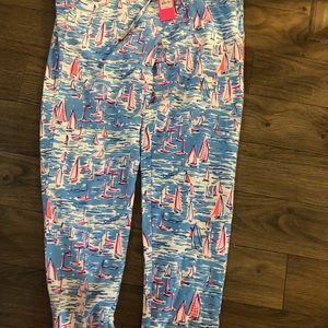 Lilly Pulitzer Emora pants M boatylicious print